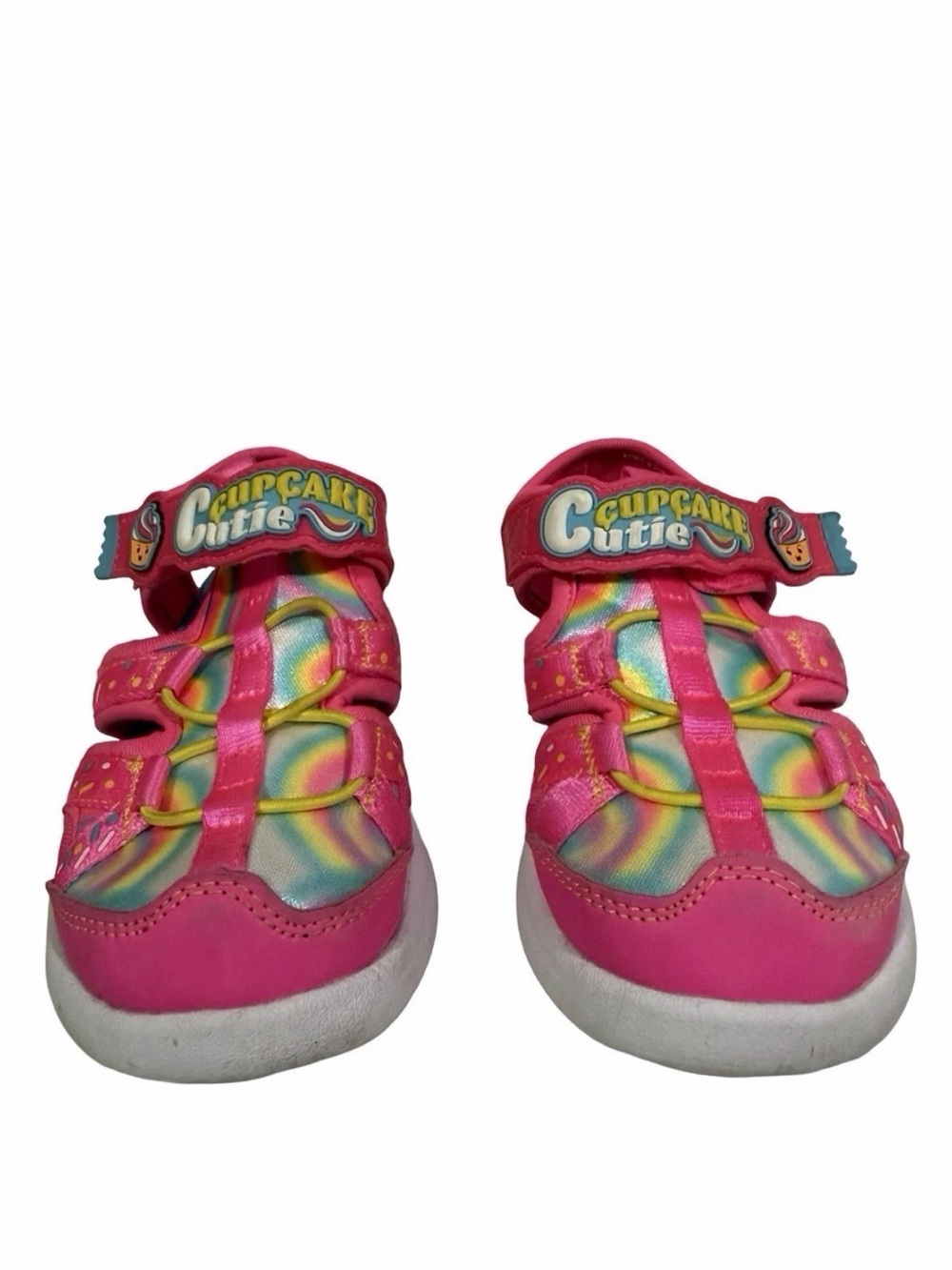 Skechers Girls Jumpsters Sandal Rainbow Sneakers, Cup Cake Cutie Size 8